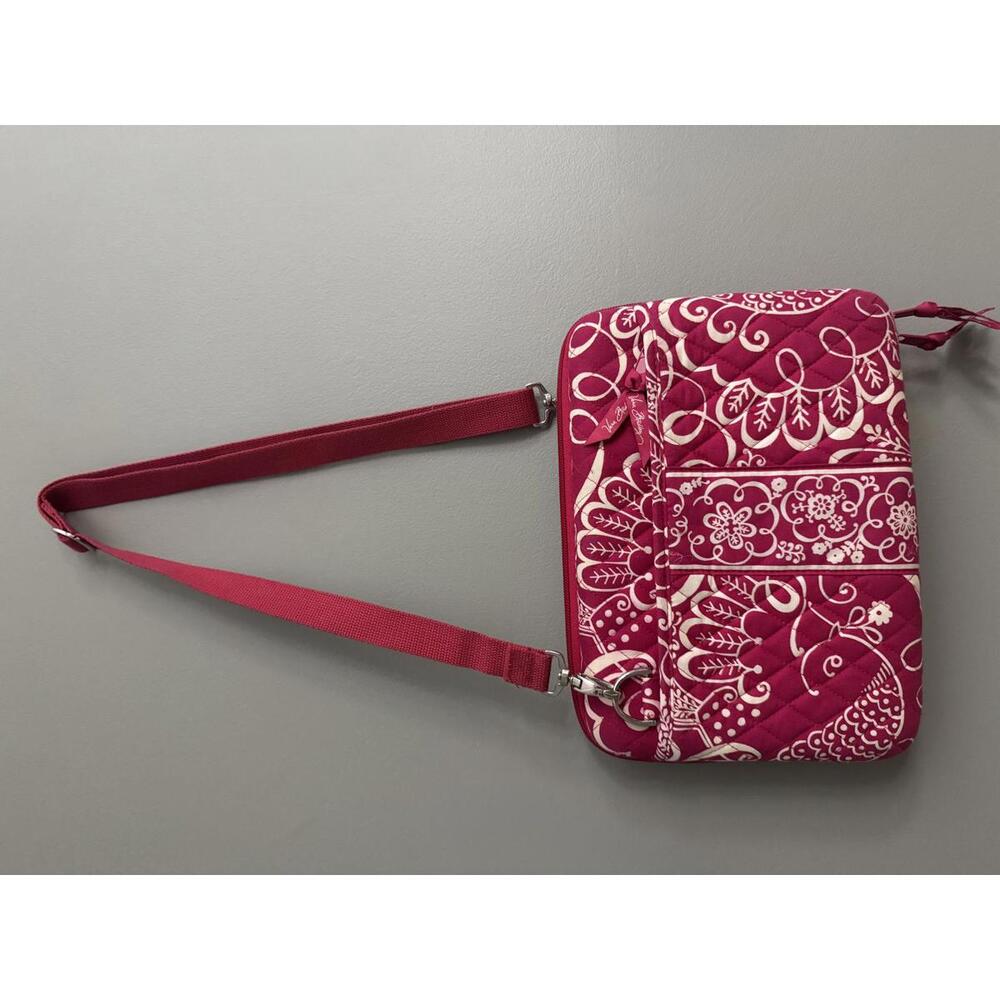 Very Bradley Twirly Birds Pink Hard Shell Small Laptop/Tablet Case